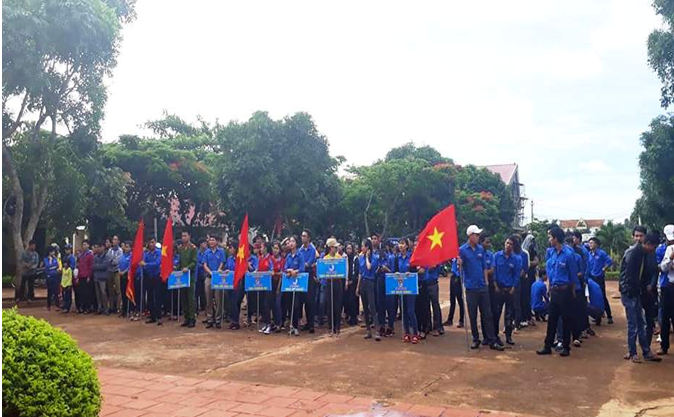 Huyện Đoàn Krông Năng: Ra Quân Chiến Dịch Thanh Niên Tình Nguyện Hè Năm 2017